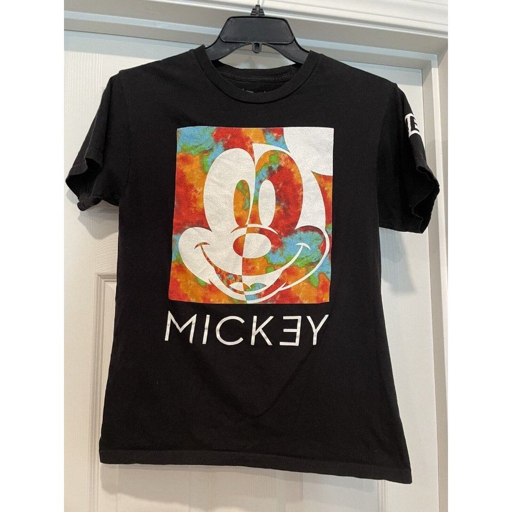 MENS NEFF DISNEY COLLECTION MICKEY MOUSE BLACK T-SHIRT SIZE S